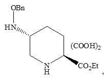 (2S,5R)-5-((苯基甲氧基)氨基)-2-哌啶羧酸乙酯草酸盐
