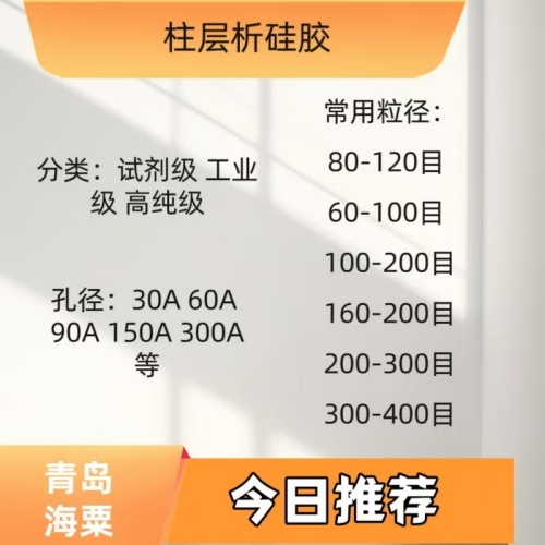 青岛海粟 柱层析硅胶填料 生物医药纯化分离 100-200目 200-300目 300-400目 生产厂家