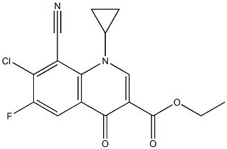 1-环丙基-6-氟-7-氯-1,4-二氢-8-氰基-4-氧代-3-喹啉羧酸乙酯