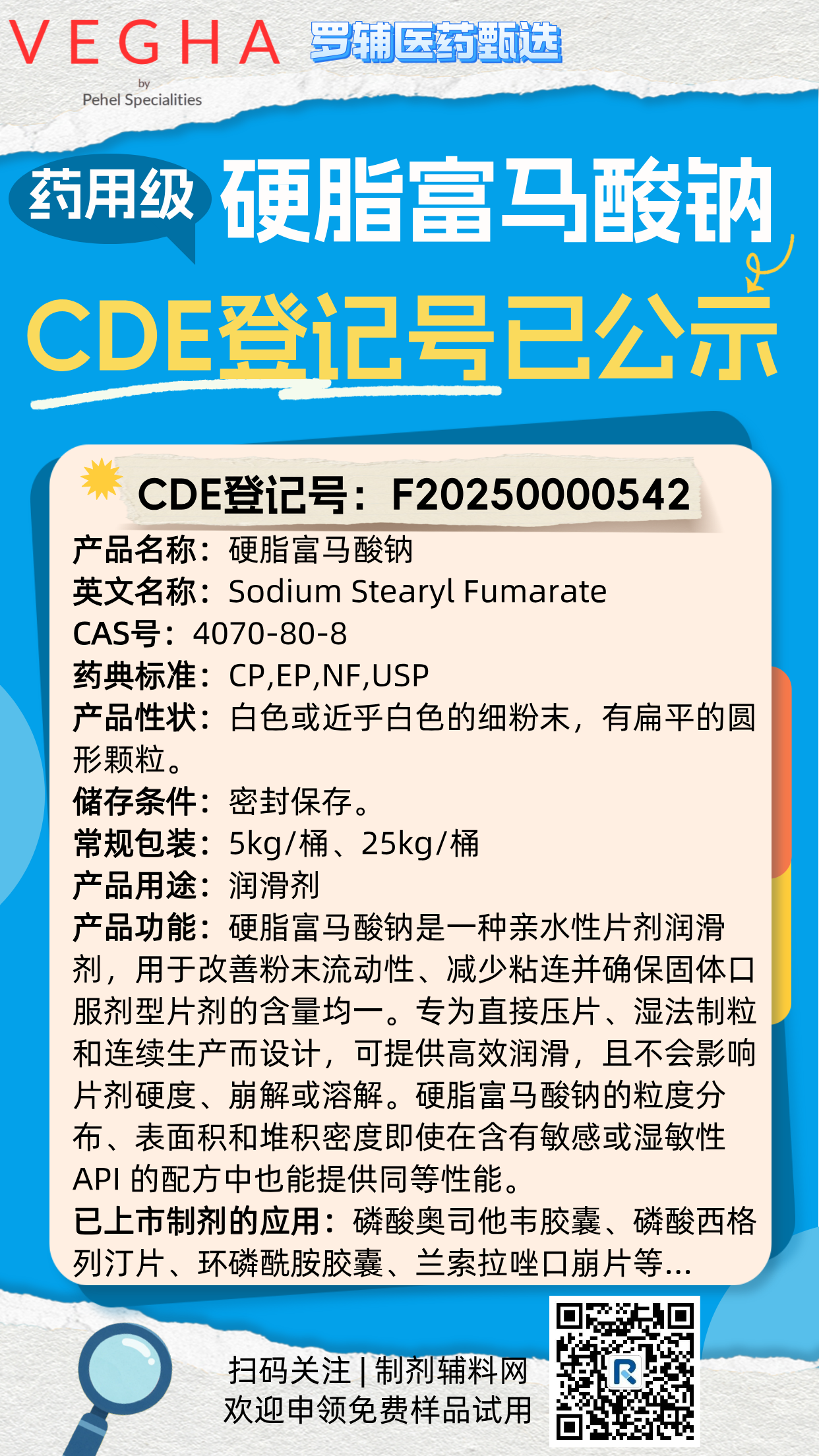 硬脂富马酸钠CDE登记号已公示产品海报-20251020.png
