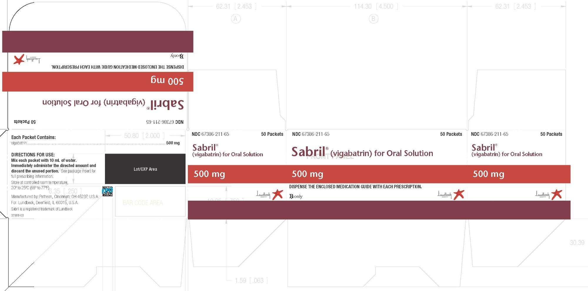 氨己烯酸散 Vigabatrin for Oral Solution/ SABRIL 500MG/PACKE T