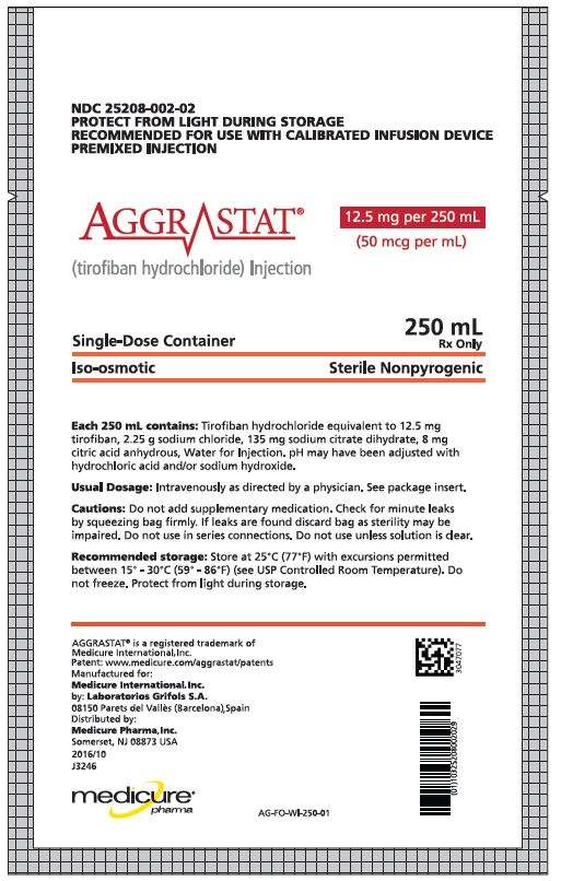 盐酸替罗非班注射液 Tirofiban Hydrochloride Injection / AGGRASTAT EQ5MG BASE/100ML（EQ0.05MG BASE/ML）