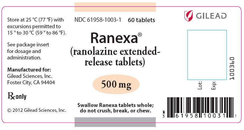 雷诺嗪缓释片 Ranolazine extended-releasetablets / Ranexa 500MG