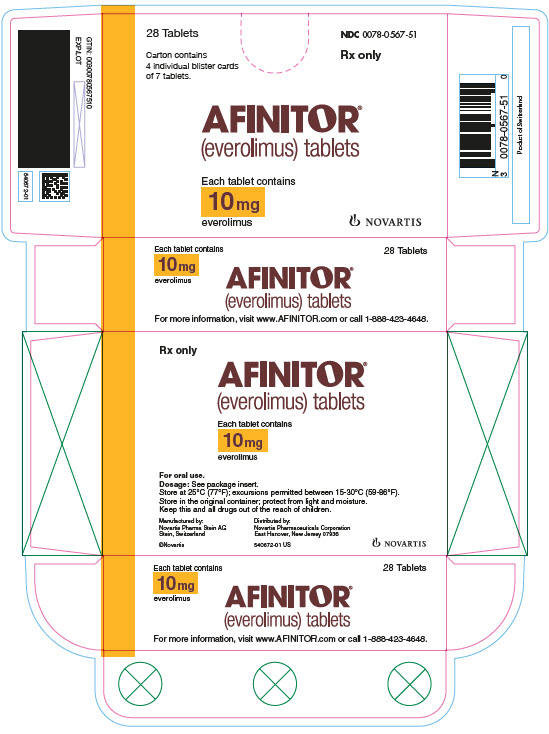 依维莫司片 AFINITOR 10mg