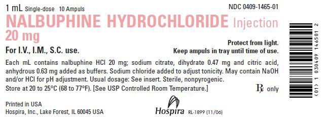 盐酸纳布啡注射液 Nalbuphine Hydrochloride Injection/ NALBUPHINEHYDROCHLORIDE 20MG/ML（装量：1ml）