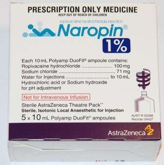 盐酸罗哌卡因注射液  Naropin 100mg/10ml