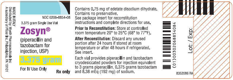 注射用哌拉西林钠他唑巴坦钠 Zosyn 3.375g