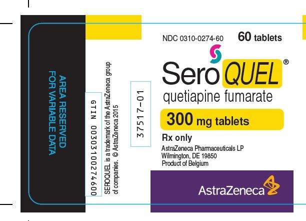 富马酸喹硫平片 Seroquel 0.3g（300毫克）