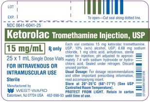 酮咯酸氨丁三醇注射液 Ketorolac Tromethamine Injection 15mg/ml(1ml:15mg)