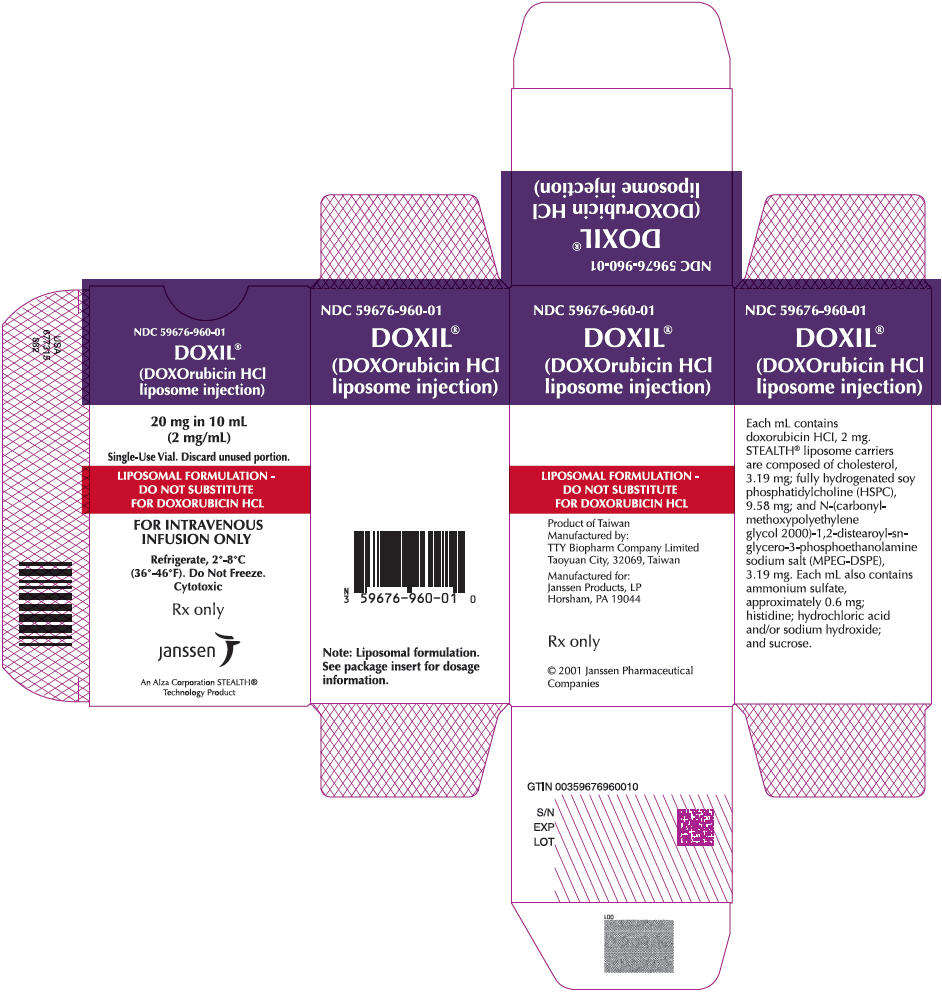 盐酸多柔比星脂质体注射液 DOXIL（LIPOSOMAL） 20MG/10ML (2MG/ML)