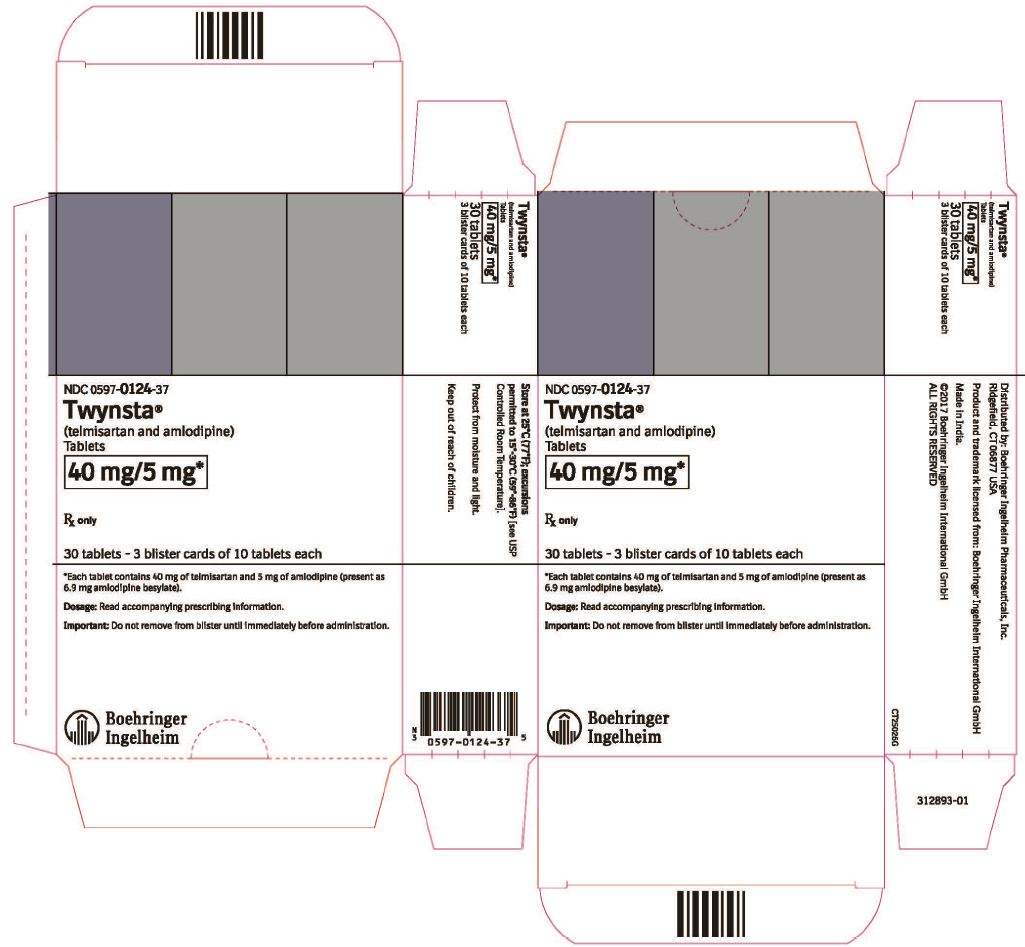 替米沙坦氨氯地平片 TWYNSTA EQ 5MG BASE;40MG