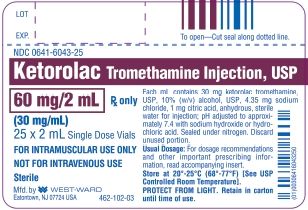 酮咯酸氨丁三醇注射液 Ketorolac Tromethamine Injection 30mg/ml(2ml:60mg)