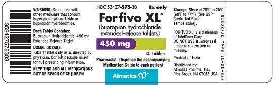 盐酸安非他酮缓释片 FORFIVO XL 450mg