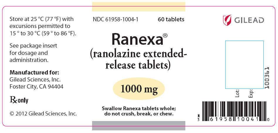 雷诺嗪缓释片 Ranolazineextended-release tablets / Ranexa 1GM