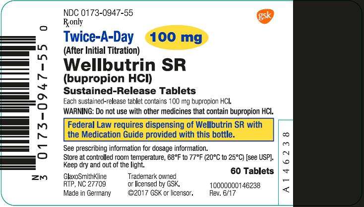 盐酸安非他酮缓释片 WELLBUTRIN SR 100mg