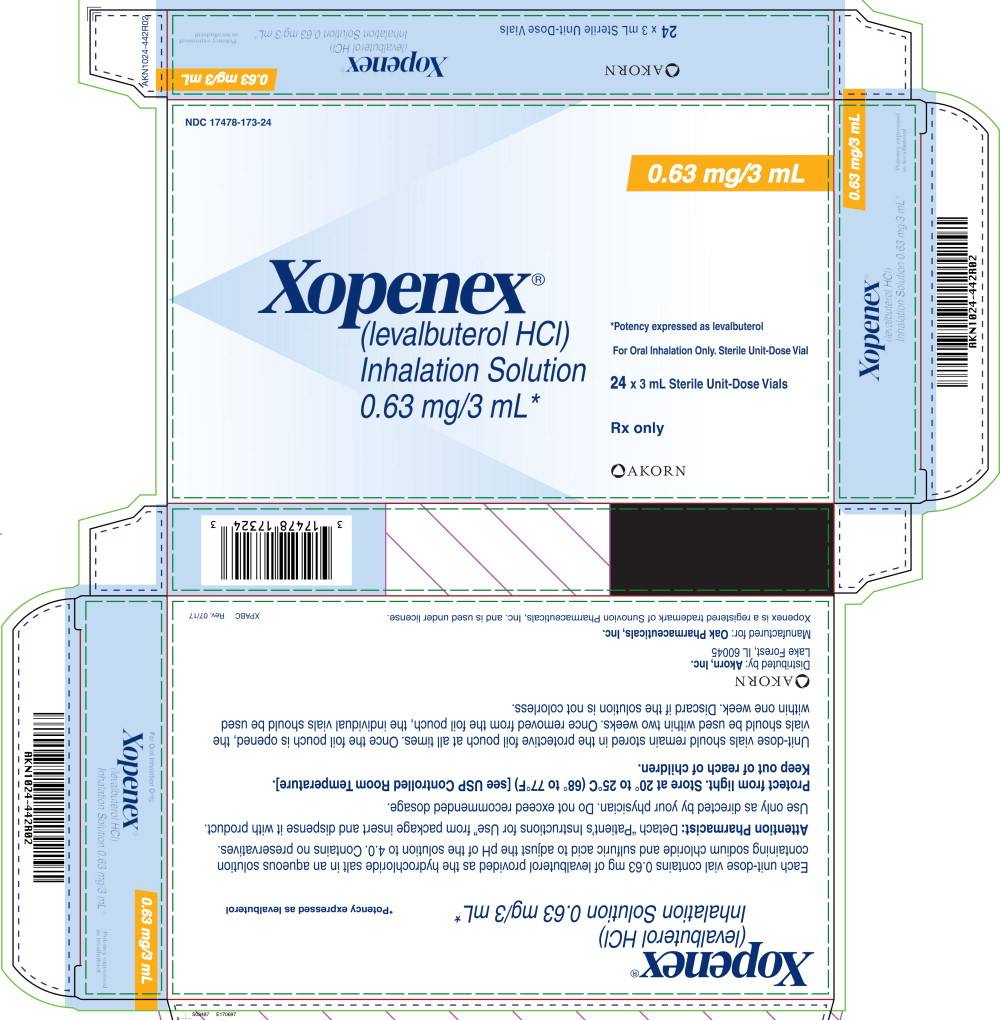 盐酸左沙丁胺醇雾化吸入用溶液 XOPENEX 0.63mg/3ml