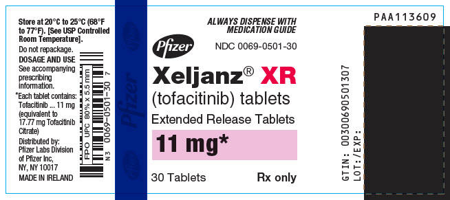 枸橼酸托法替布缓释片 Tofacitinib Citrate Extended ReleaseTablets/XELJANZ XR EQ 11MG BASE