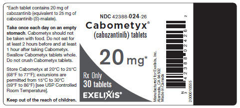 苹果酸卡博替尼片 Cabozantinib tablets/Cabometyx 20mg