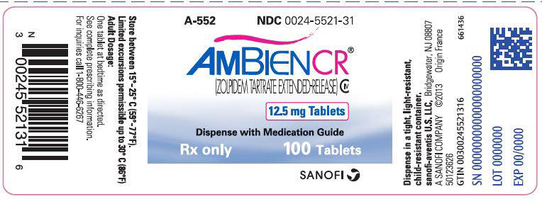 酒石酸唑吡坦缓释片ambiencr125mg