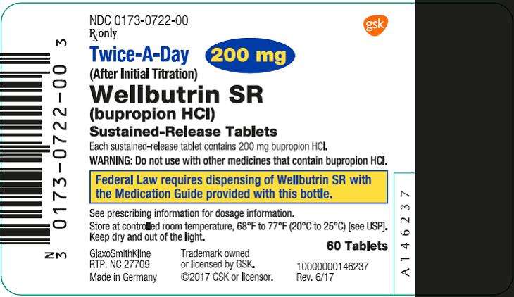 盐酸安非他酮缓释片 WELLBUTRIN SR 200mg