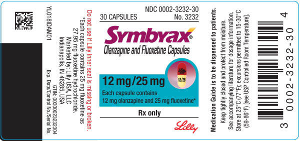 奥氮平盐酸氟西汀胶囊  SYMBYAX 奥氮平 12mg，氟西汀 25mg