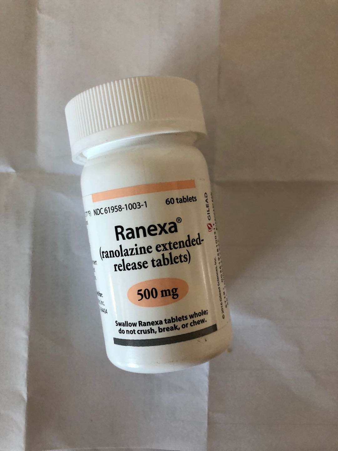 雷诺嗪缓释片Ranexa参比制剂