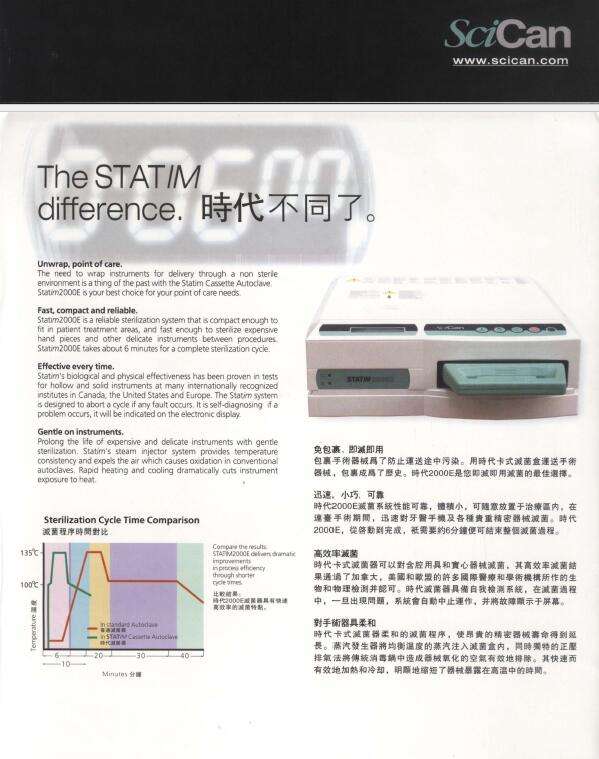 加拿大赛康STATIM 2000S蒸汽灭菌器