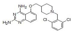   5-[[1-(2,6-二氯苄基)哌啶-4-基]甲氧基]喹唑啉-2,4-二胺 